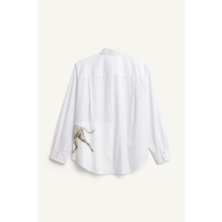 Рубашка в полоску limited edition с нашивкой