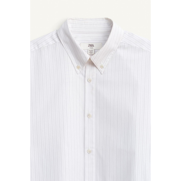 Рубашка в полоску limited edition с нашивкой