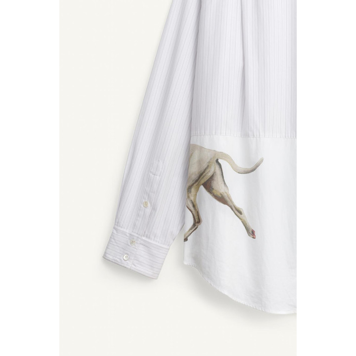 Рубашка в полоску limited edition с нашивкой