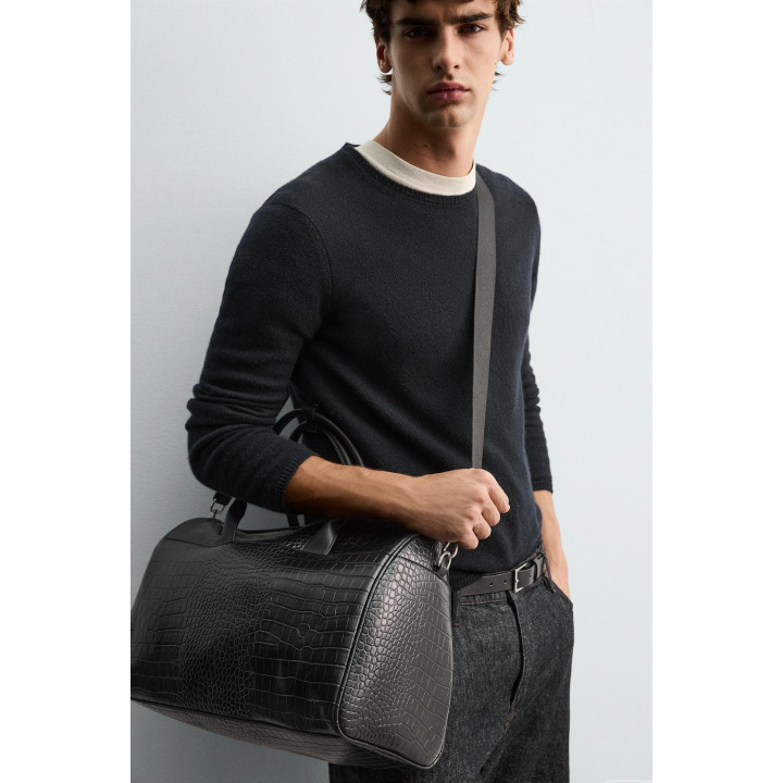 ДОРОЖНАЯ СУМКА С ТИСНЕНИЕМ ПОД КРОКОДИЛА