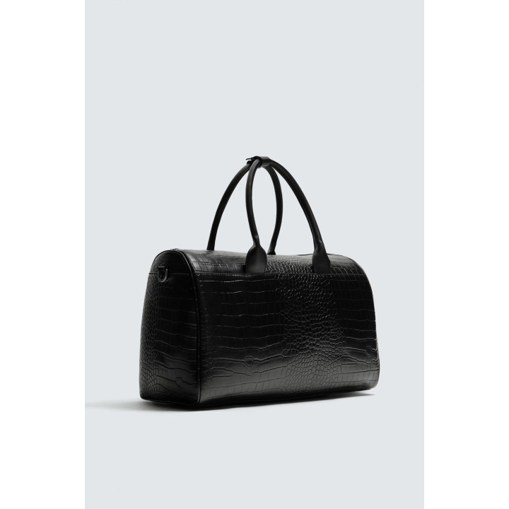 ДОРОЖНАЯ СУМКА С ТИСНЕНИЕМ ПОД КРОКОДИЛА