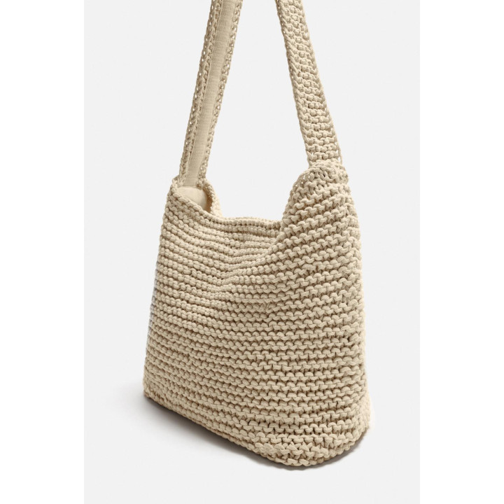 СУМКА ИЗ МАКРАМЕ С ПЛЕЧЕВЫМ РЕМНЕМ