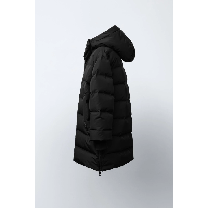 Длинный пуховик с водоотталкивающей отделкой