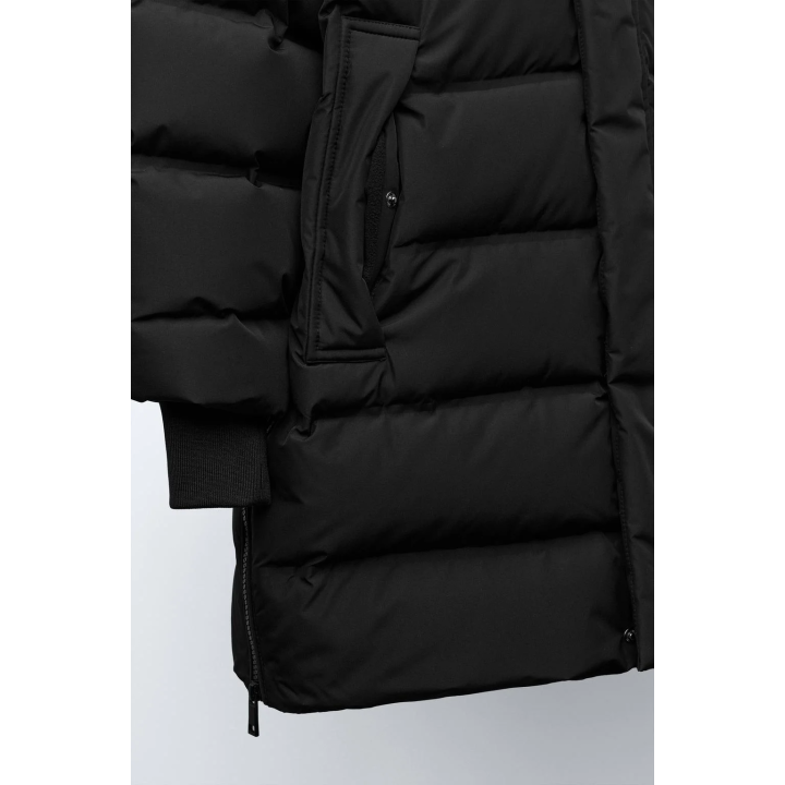 Длинный пуховик с водоотталкивающей отделкой