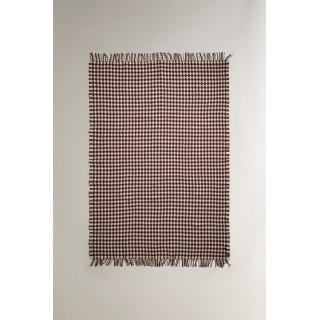 Плед из шерсти с цветочным узором