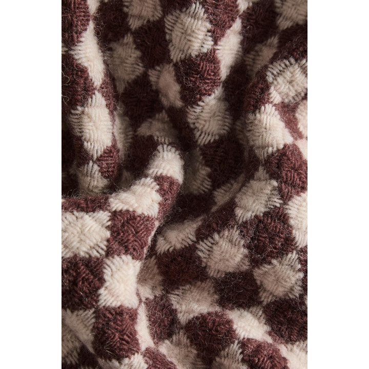 Плед из шерсти с цветочным узором