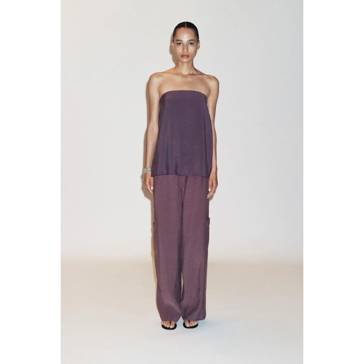 ТОП ИЗ СТРУЯЩЕЙСЯ ТКАНИ БЕЗ БРЕТЕЛЕЙ