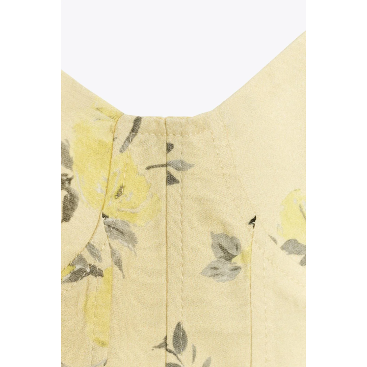 ТОП ИЗ ПОПЛИНА С ЦВЕТОЧНЫМ ПРИНТОМ