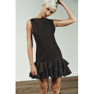 КОРОТКОЕ ПЛАТЬЕ С ВОЛАНАМИ