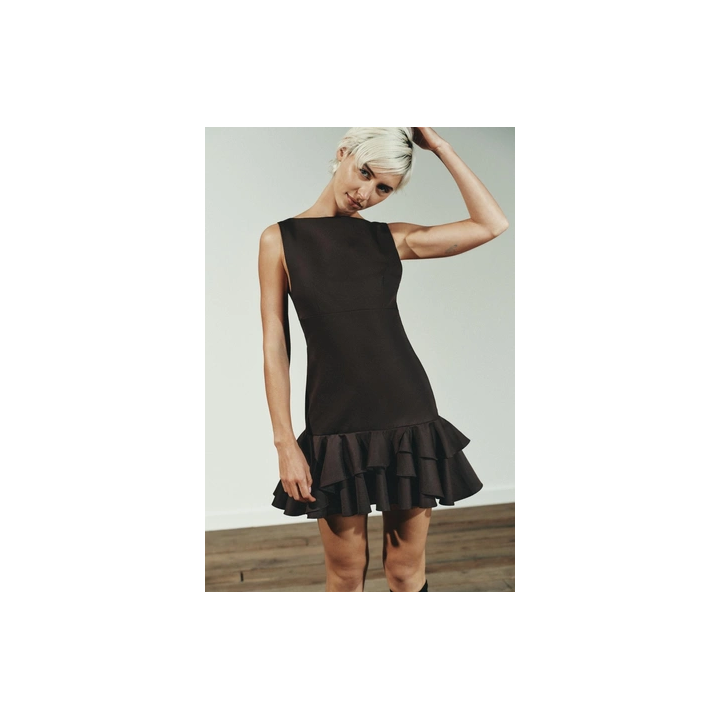 КОРОТКОЕ ПЛАТЬЕ С ВОЛАНАМИ