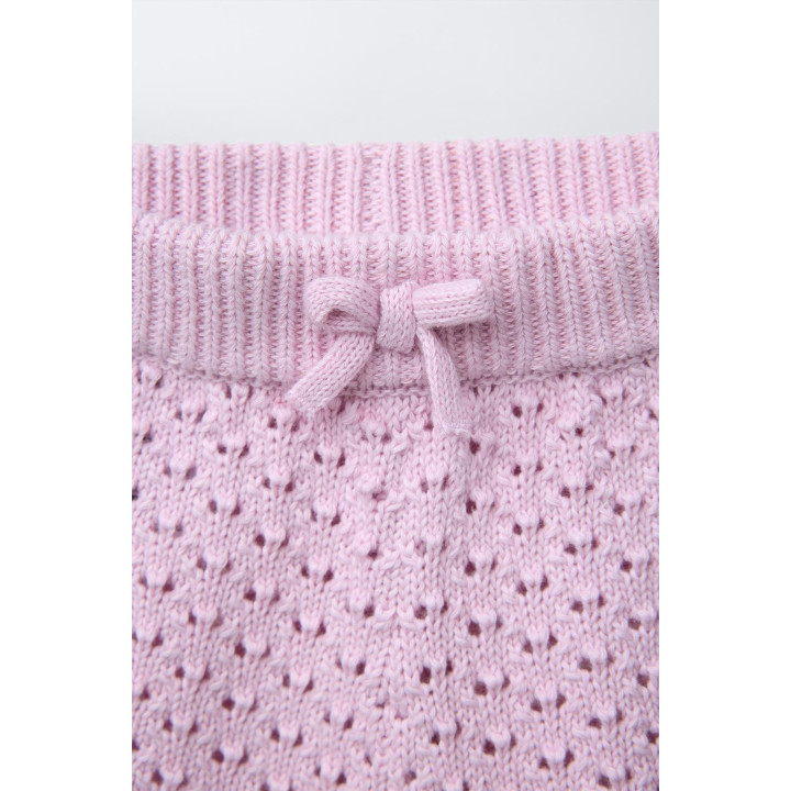 ТРИКОТАЖНЫЕ БЕРМУДЫ С КРУЖЕВОМ