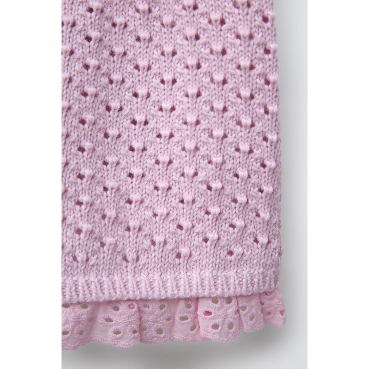 ТРИКОТАЖНЫЕ БЕРМУДЫ С КРУЖЕВОМ