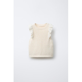 ТРИКОТАЖНЫЙ ТОП С КРУЖЕВОМ