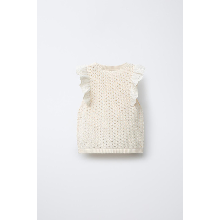 ТРИКОТАЖНЫЙ ТОП С КРУЖЕВОМ