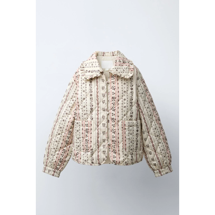 СТЕГАНАЯ КУРТКА С ПРИНТОМ