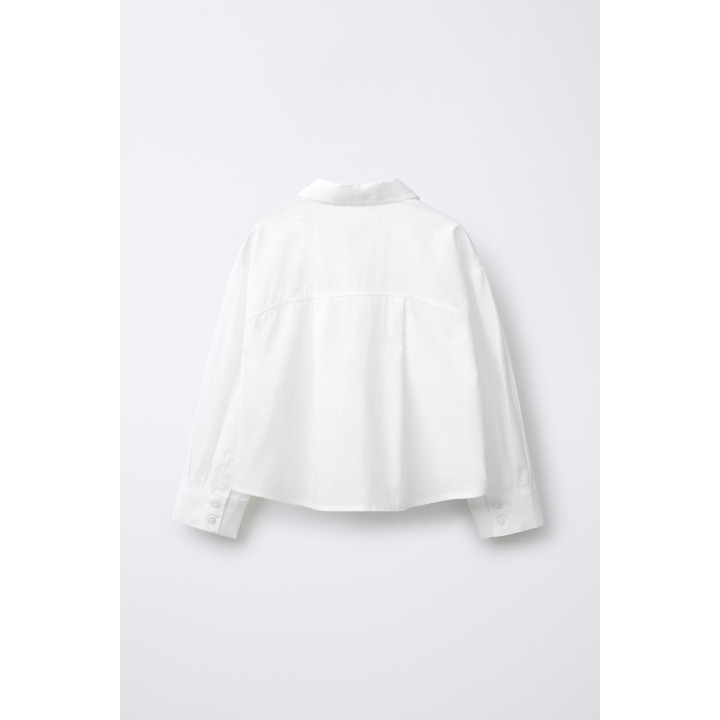 РУБАШКА ИЗ ПОПЛИНА С КАРМАНОМ