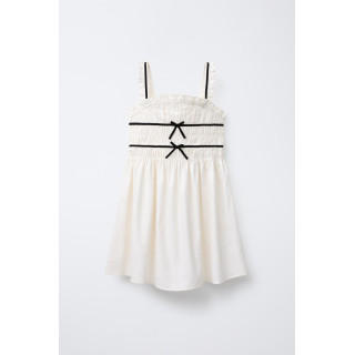 ПЛАТЬЕ С БАНТАМИ И КОНТРАСТНОЙ ОТДЕЛКОЙ