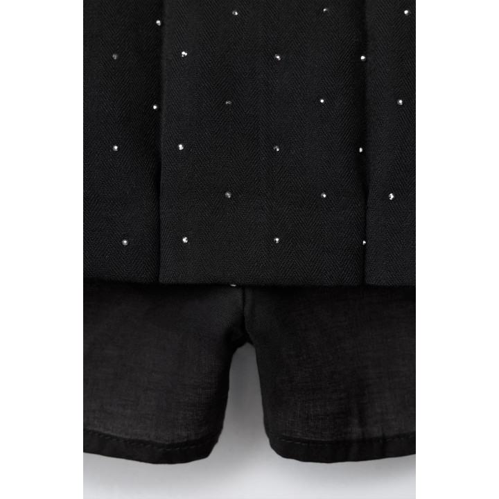 ЮБКА-ШОРТЫ СО СКЛАДКАМИ И СТРАЗАМИ