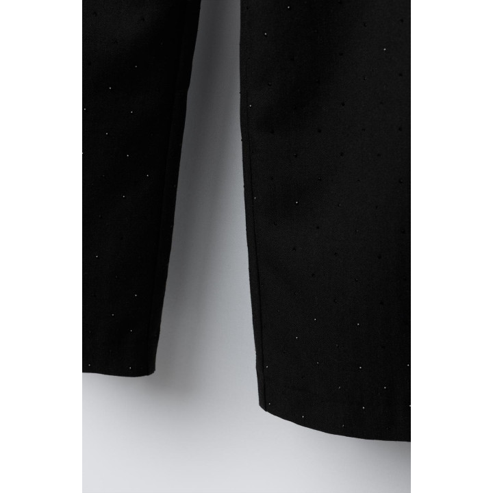 БРЮКИ WIDE LEG СО СТРАЗАМИ