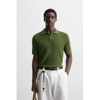 ПОЛО ИЗ ТРИКОТАЖА С УЗОРОМ