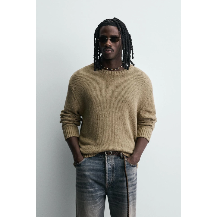 СВИТЕР С РЕЛЬЕФНОЙ ТЕКСТУРОЙ