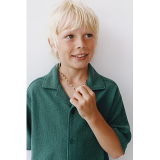 РУБАШКА БОУЛИНГ В СТИЛЕ РУСТИК С ЭФФЕКТОМ ПОЛОТЕНЦА