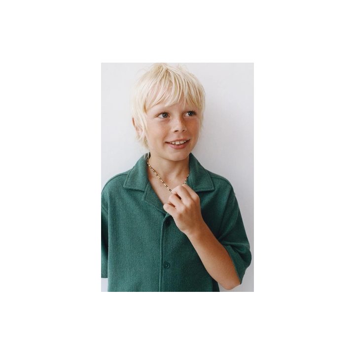 РУБАШКА БОУЛИНГ В СТИЛЕ РУСТИК С ЭФФЕКТОМ ПОЛОТЕНЦА