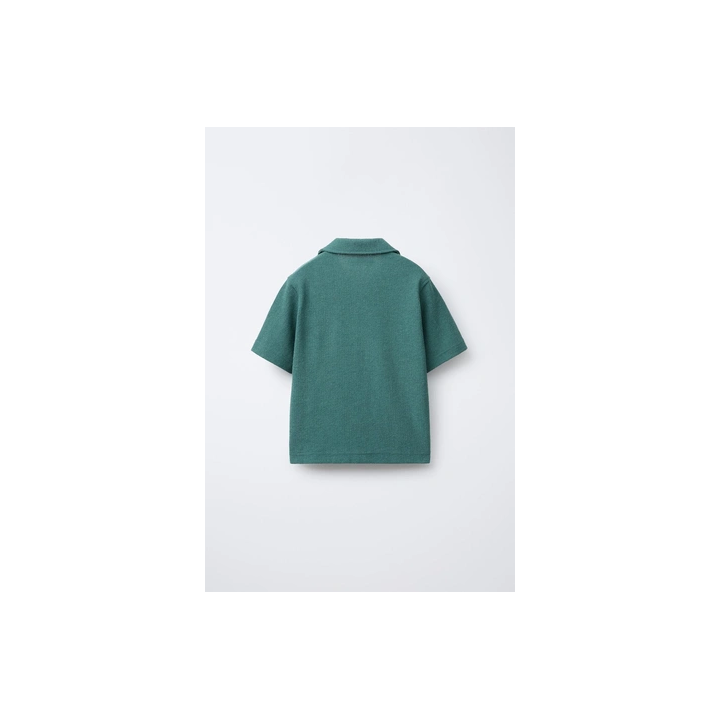 РУБАШКА БОУЛИНГ В СТИЛЕ РУСТИК С ЭФФЕКТОМ ПОЛОТЕНЦА