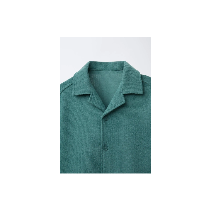 РУБАШКА БОУЛИНГ В СТИЛЕ РУСТИК С ЭФФЕКТОМ ПОЛОТЕНЦА