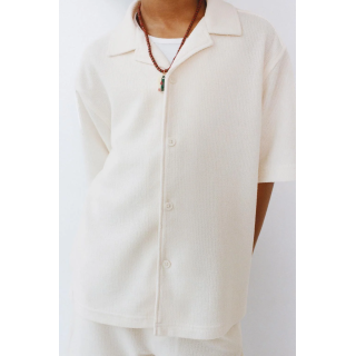 РУБАШКА БОУЛИНГ В СТИЛЕ РУСТИК С ЭФФЕКТОМ ПОЛОТЕНЦА