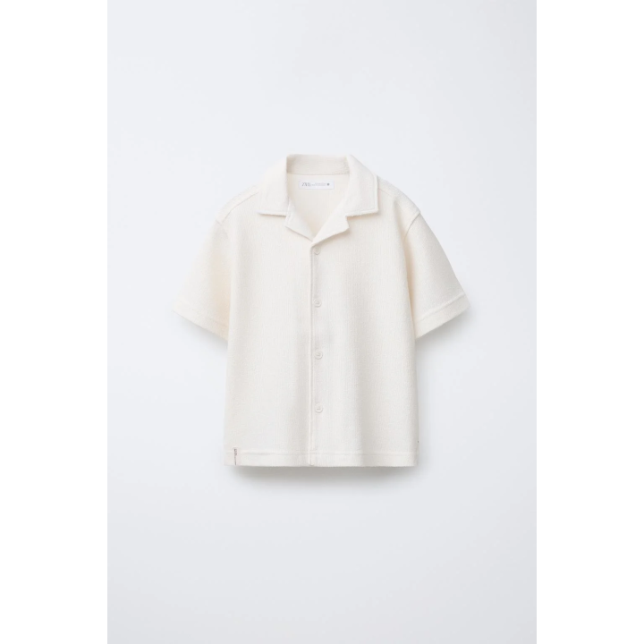 РУБАШКА БОУЛИНГ В СТИЛЕ РУСТИК С ЭФФЕКТОМ ПОЛОТЕНЦА