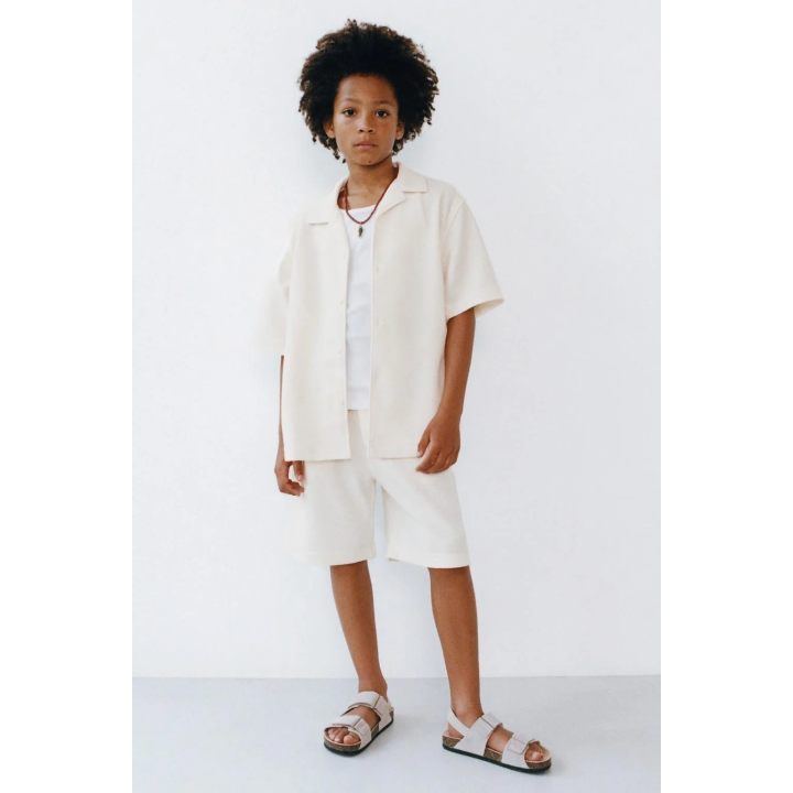 РУБАШКА БОУЛИНГ В СТИЛЕ РУСТИК С ЭФФЕКТОМ ПОЛОТЕНЦА