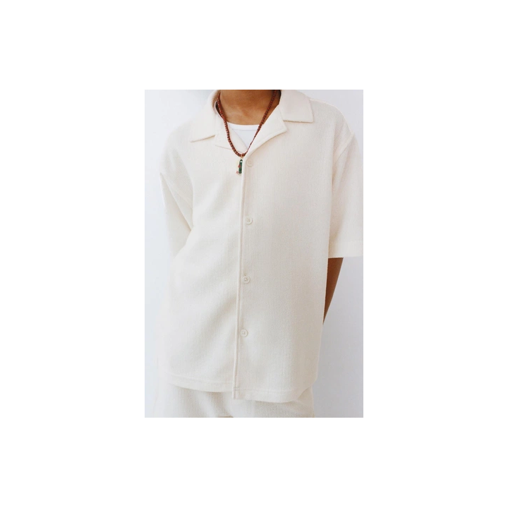 РУБАШКА БОУЛИНГ В СТИЛЕ РУСТИК С ЭФФЕКТОМ ПОЛОТЕНЦА