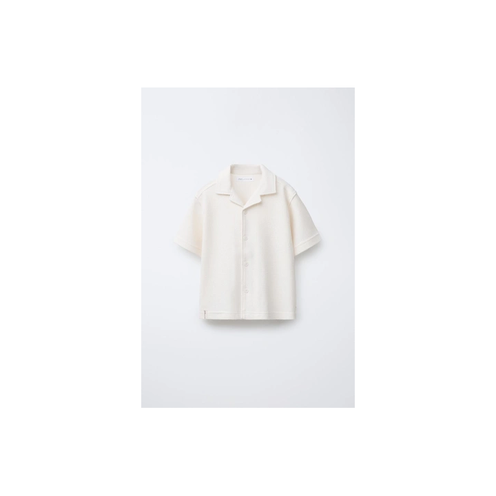 РУБАШКА БОУЛИНГ В СТИЛЕ РУСТИК С ЭФФЕКТОМ ПОЛОТЕНЦА