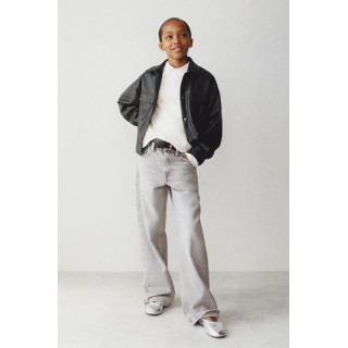 КУРТКА-РУБАШКА ИЗ ИСКУССТВЕННОЙ КОЖИ С КАРМАНАМИ