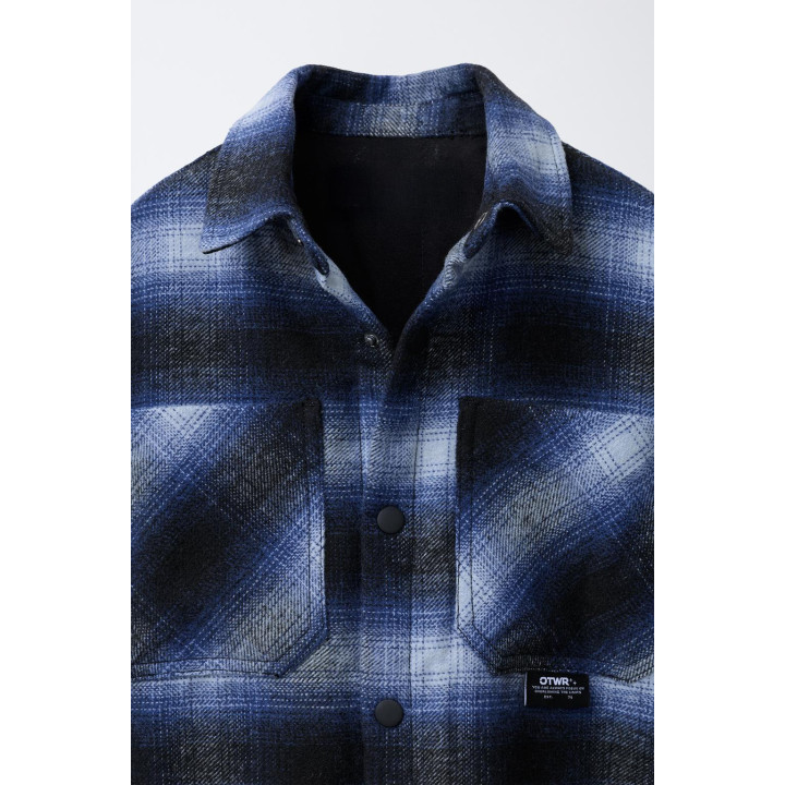 СТЕГАНАЯ КУРТКА-РУБАШКА В КЛЕТКУ