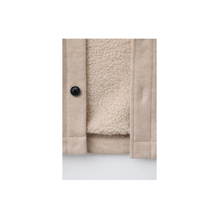 ФЛАНЕЛЕВАЯ КУРТКА-РУБАШКА С ИСКУССТВЕННОЙ ОВЧИНОЙ