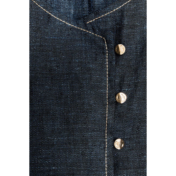 ДВУБОРТНЫЙ ЛЬНЯНОЙ ЖИЛЕТ