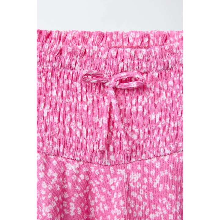 ЮБКА-ШОРТЫ С ЦВЕТОЧНЫМ ПРИНТОМ И НАКЛАДКОЙ