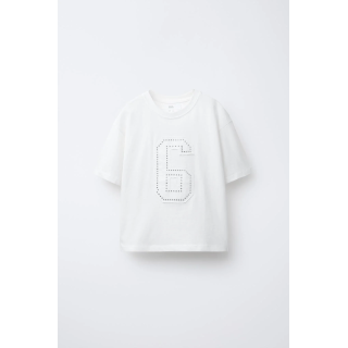 ФУТБОЛКА С ЦИФРОЙ И СТРАЗАМИ