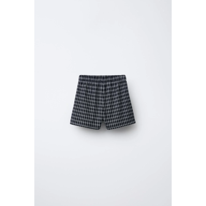 ЮБКА-ШОРТЫ В КЛЕТКУ СО СКЛАДКАМИ