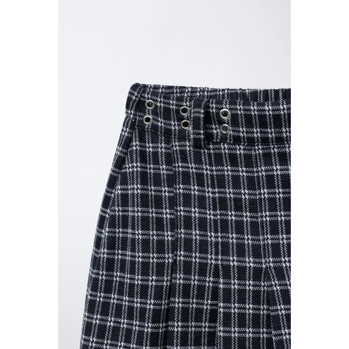 ЮБКА-ШОРТЫ В КЛЕТКУ СО СКЛАДКАМИ