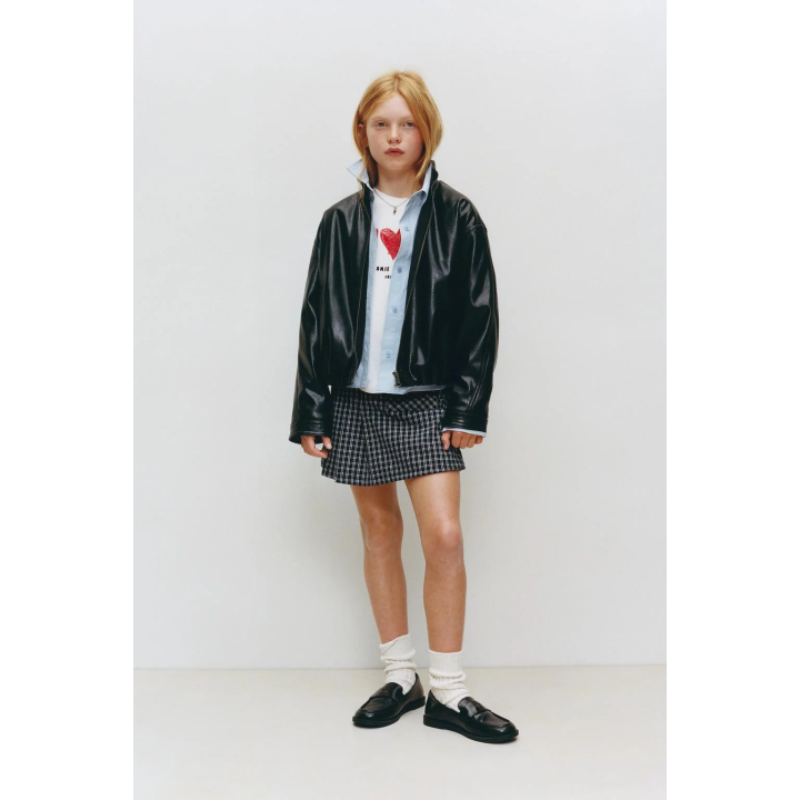 ЮБКА-ШОРТЫ В КЛЕТКУ СО СКЛАДКАМИ