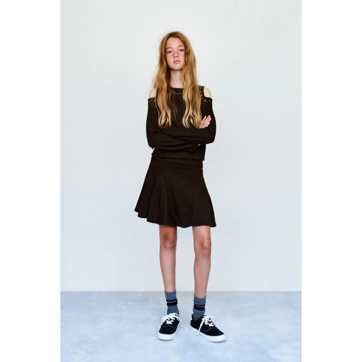 ЮБКА-ШОРТЫ В РУБЧИК С ОБОРКАМИ