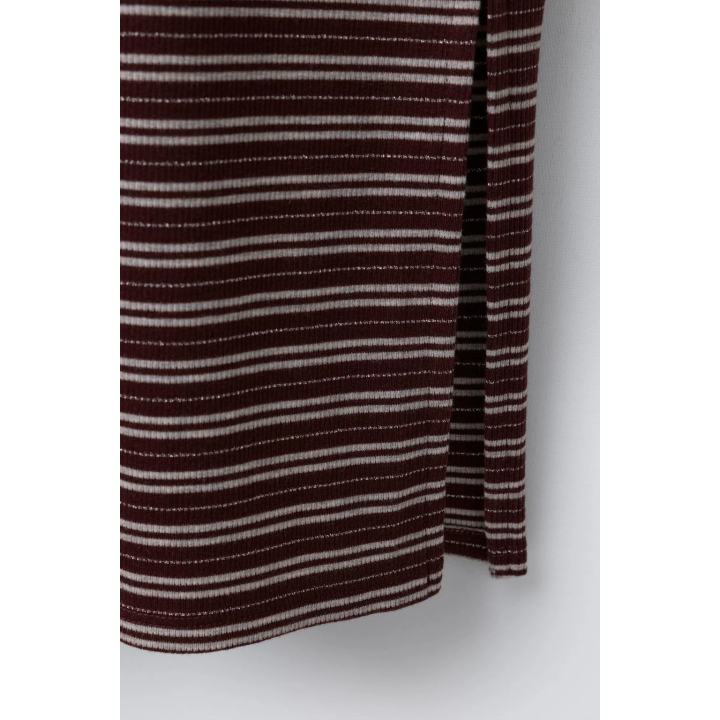 ДЛИННОЕ ПЛАТЬЕ В РУБЧИК С НАДПИСЬЮ