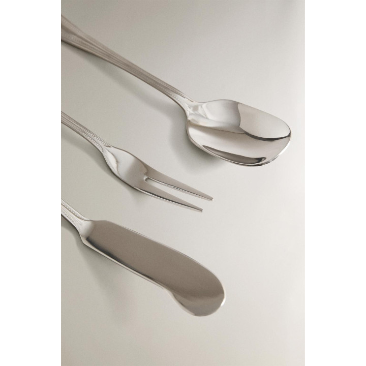 Набор столового прибора для десерта из 6 предметов, цвет серебряный