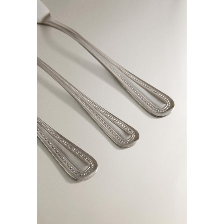 Набор столового прибора для десерта из 6 предметов, цвет серебряный