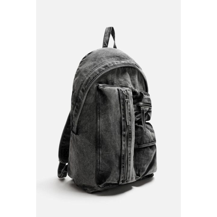ДЖИНСОВЫЙ РЮКЗАК С ЭФФЕКТОМ ПОТЕРТОСТИ