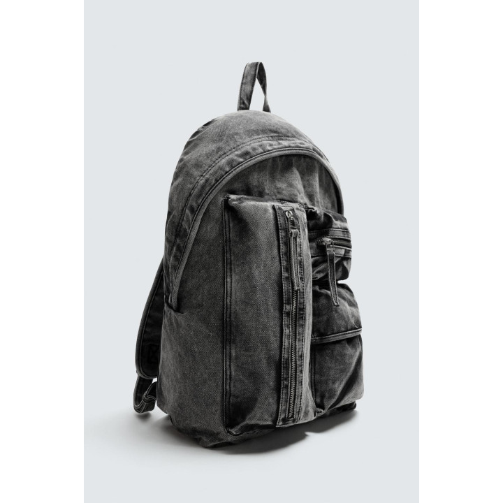 ДЖИНСОВЫЙ РЮКЗАК С ЭФФЕКТОМ ПОТЕРТОСТИ