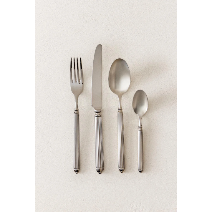 4-PIECE GROOVED STEEL CUTLERY SET